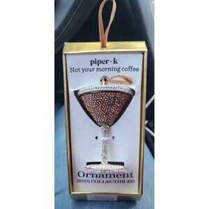 NWT Piper K Espresso Martini 2025 Holiday Ornament